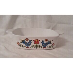 Corning Ware Country Festival 1975 Blue Birds  1 qt